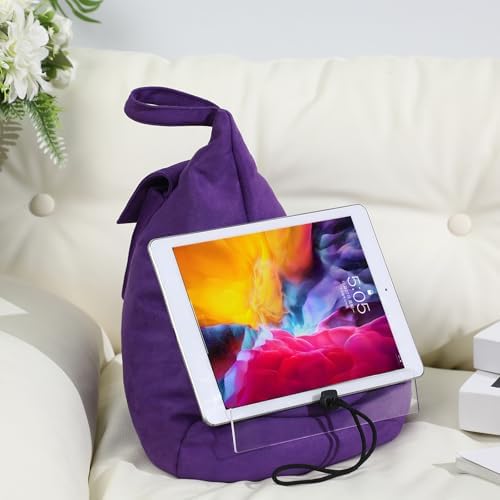 Tioncy Book Stand Pillow Stand for Tablets and Books Purple