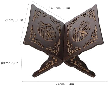 VALICLUD Quran Book Stand with Antique Carving Black