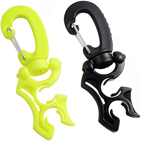 2 Packs Scuba Hose Clips with Snap Hooks for Diving