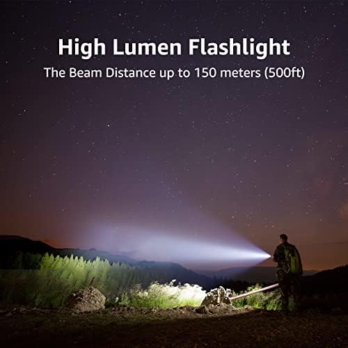 Lepro Bundle - 2 Pack LED Flashlights with Motion Sensor Waterproof Adjustable Brightness