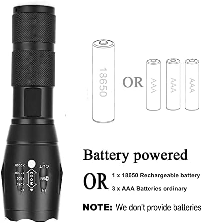 WINDFIRE Green Light LED Flashlight 1000 Lumens Tactical