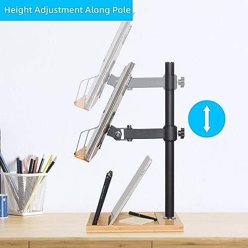 Wishacc Adjustable Book Stand with Pad and Phone Slot 1