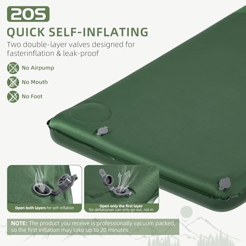 Wevelel Memory Foam Sleeping Pad for Camping and Travel