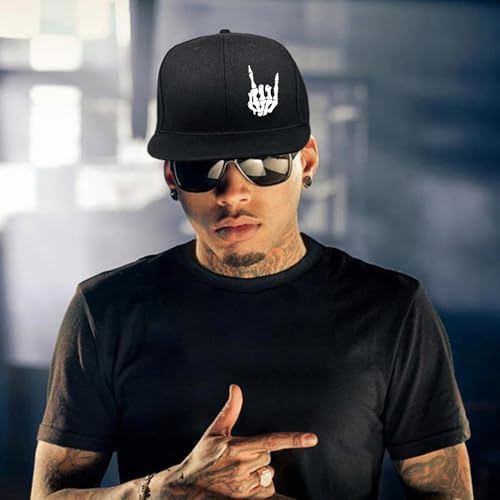 Adjustable Black Snapback Hat for Men
