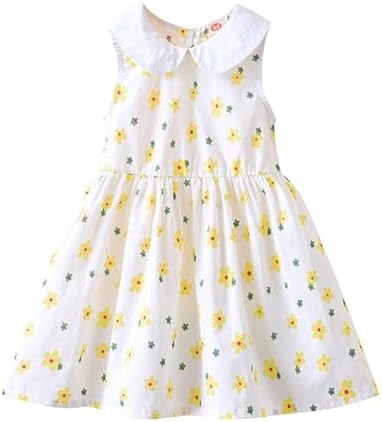 Beessbest Baby Girl Summer Dress Floral Print Sleeveless