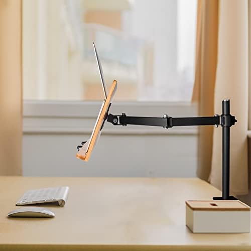 Bamboo Book Stand with Clamp and Page Clips