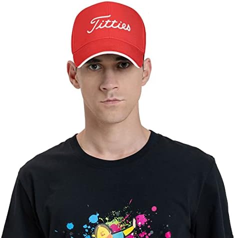 YGDYFBB Titties Red Unisex Fishing Baseball Cap with Ventilation