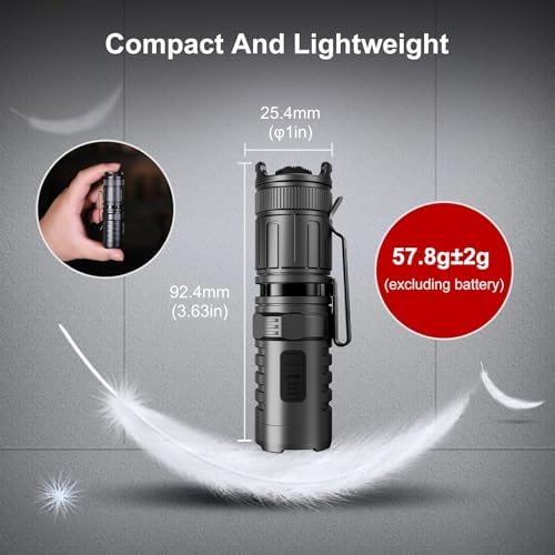 Klarus XT1C Pro Helmet Tactical Flashlight 1000 Lumens Bright 360 Rotation Military-Grade