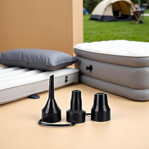 3 Sizes Black Air Pump Nozzles Replacement Set 1
