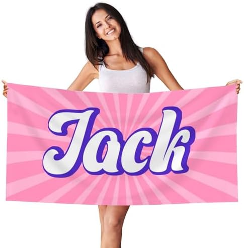 Personalized Beach Towel with Name for Kids Adults