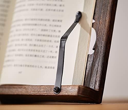 SINOBEST Adjustable Wood Book Stand with Page Clips
