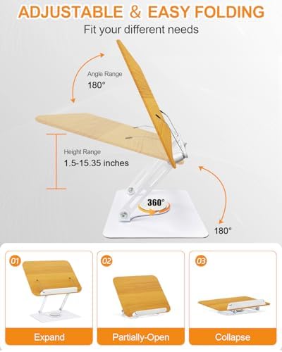 Adjustable Book Stand for Reading and Cooking 1
