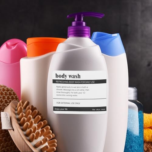 SHINEOFI 8 Sheets White Waterproof Labels for Bottles