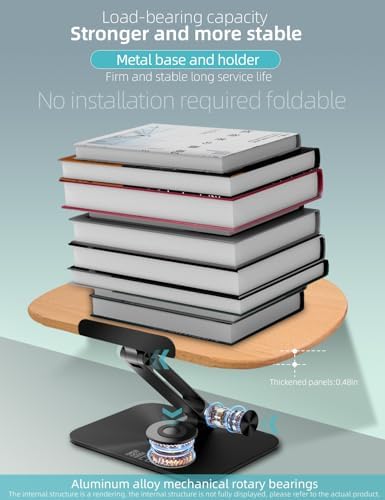MEUXG Foldable Book Stand with 360 Rotating Base