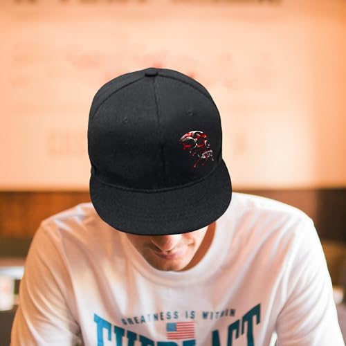 Adjustable Horror Skull Reaper Snapback Hat for Men
