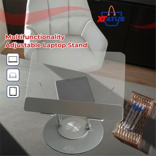 XTATUS Book Stand Adjustable 360 Rotating Foldable Design
