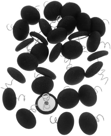 PRETYZOOM 30Pcs Black Fabric Covered Twist Pins for Slipcovers Bed Skirts 1