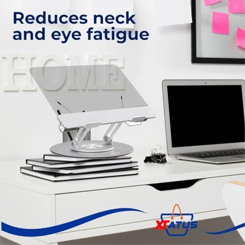 XTATUS Book Stand Adjustable 360 Rotating Foldable Design