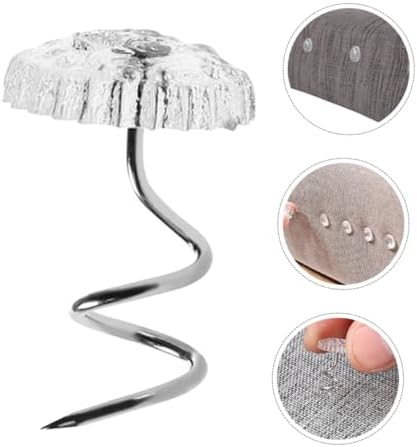 Uonlytech 100Pcs Stainless Steel Spiral Tacks for Furniture
