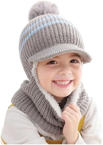 ECYC Winter Children Balaclava Knit Hooded Scarf