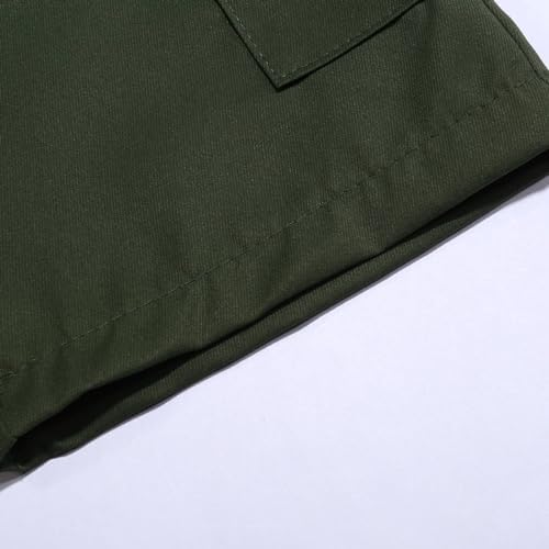 Boys Baggy Cargo Shorts with Flap Pockets and Letter Patches