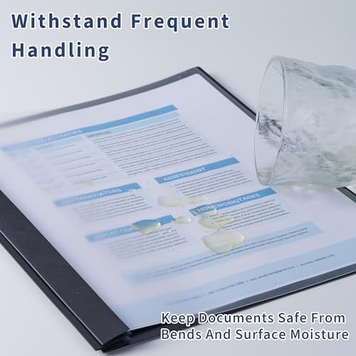 Binditek 10 Pack Clear Front 3 Prong Report Covers