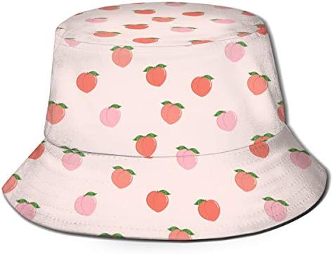 QIUYELONG Pink Peach Bucket Hat Reversible Sun Hat