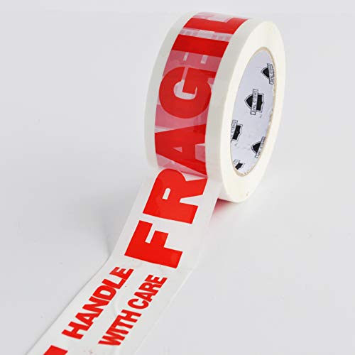 PSBM Fragile Packaging Tape Rolls 2 Inch x 110 Yards Pack of 6