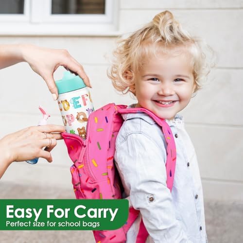SANDJEST 12oz Insulated Water Bottle for Kids