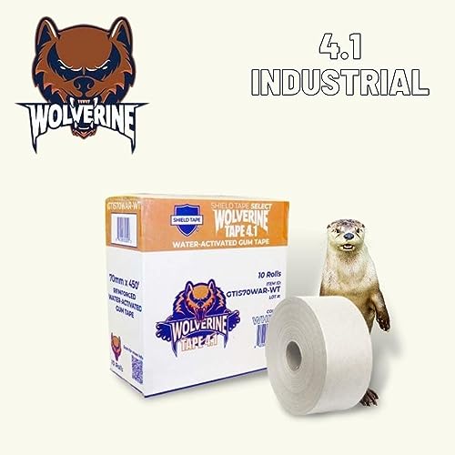 Wolverine 41 White Kraft Paper Packing Tape 10-Pack