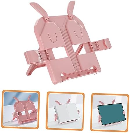 SEWACC Pink ABS Book Stand with Phone and Tablet Holder