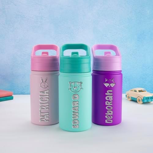 Kids Custom Water Bottle with Engraved Name Icon