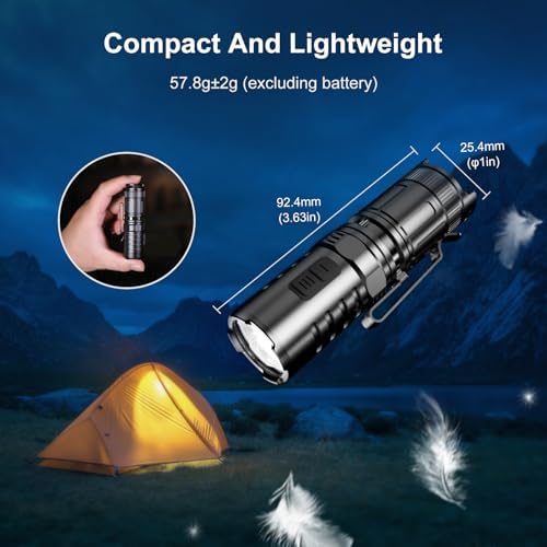 Klarus XT1C Pro Helmet Tactical Flashlight 1000 Lumens Bright 360 Rotation Military-Grade