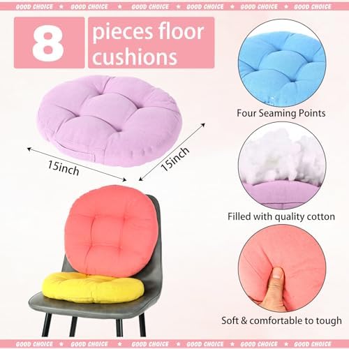 Gerrii 8 Piece Floor Cushions for Kids Classroom 1