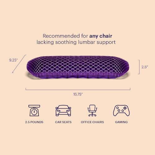 Purple Back Cushion for Chairs Gaming Travel