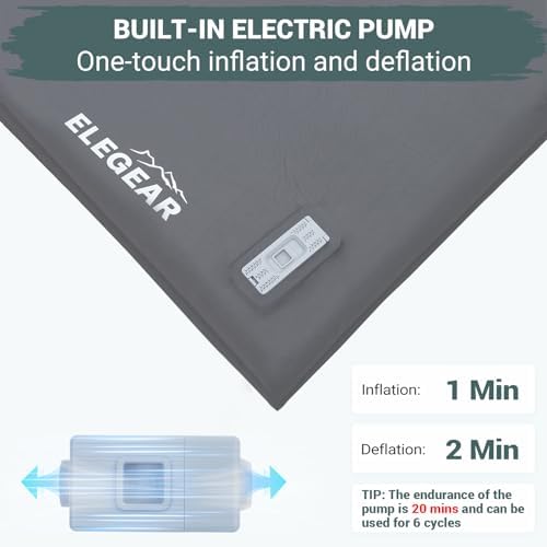Elegear Self-Inflating Sleeping Pad with Electric Pump