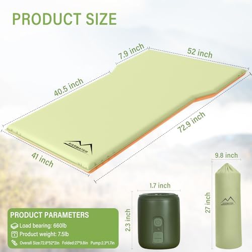 M KARMATER SUV Air Mattress 2 Person for Camping and Hiking