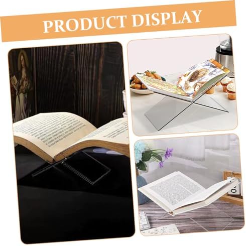 Hoement Acrylic Book Stand for Desk and Kitchen