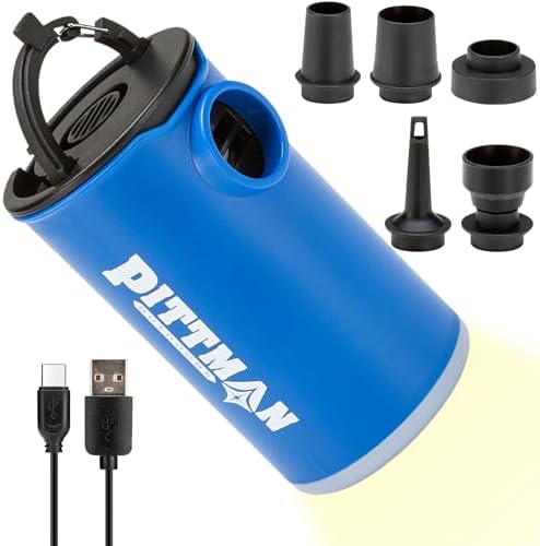 Pittman Mini Air Pump with Flashlight - Compact Powerful