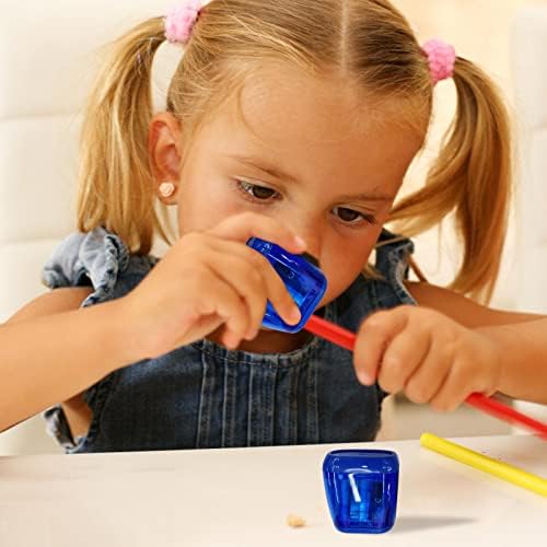 Compact Manual Pencil Sharpener with Double Hole and Cover