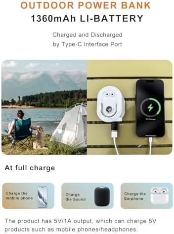 WOSERLD Mini Electric Air Pump with LED Light