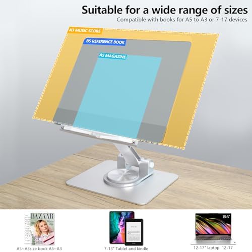 Yorhoen Acrylic Book Stand with 360 Rotation