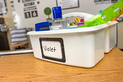Teacher Created Resources White Plastic Storage Caddy 6-Pack