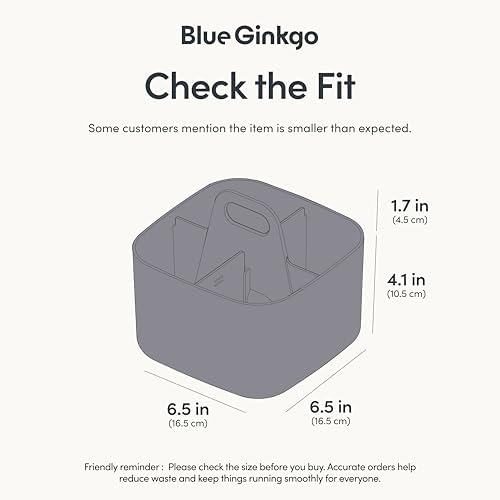 BLUE GINKGO Square Stackable Organizer Caddy