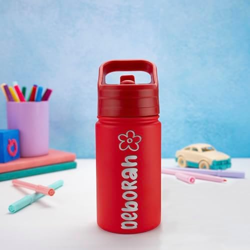 Personalized Kids Water Bottle - 12 oz Red