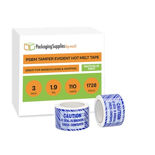 Tamper Evident Packing Tape 3 Inch x 110 Yards 1728 Pack