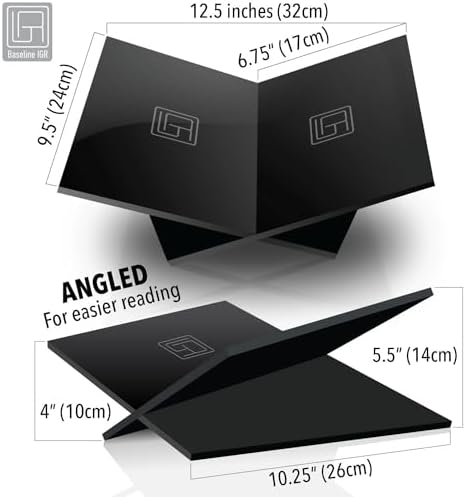 Baseline IGR Large Acrylic Book Stand - 125 x 95 x 55