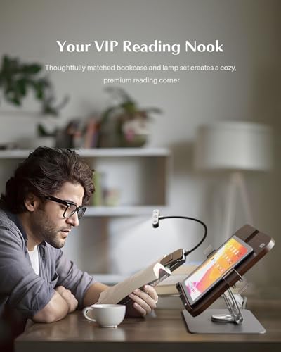 EWX Adjustable Book Stand with 360 Rotatable Light