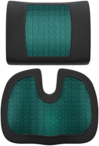 Amazon Basics Gel Seat Cushion with Lumbar Support Pack of 2 Black