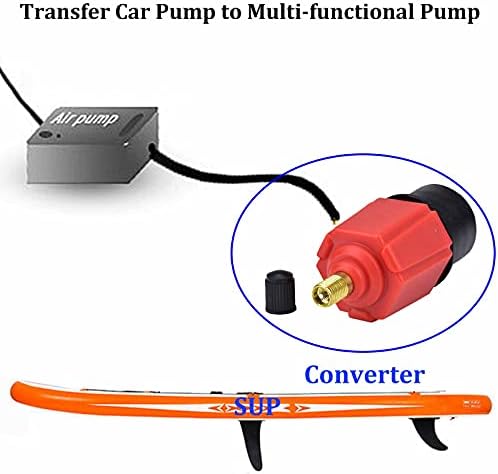 BUENNUS 9 Nozzle Air Compressor Adapter - Black Portable Versatile